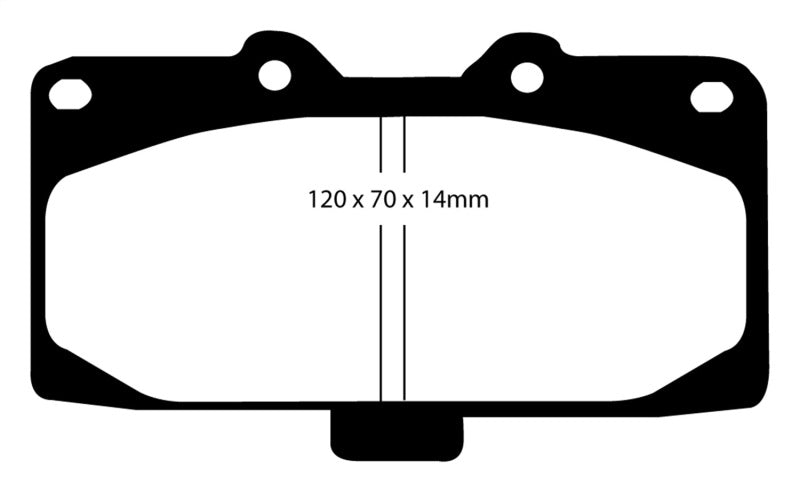 EBC 89-95 Nissan Skyline (R32) 2.6 Twin Turbo GT-R Yellowstuff Front Brake Pads.