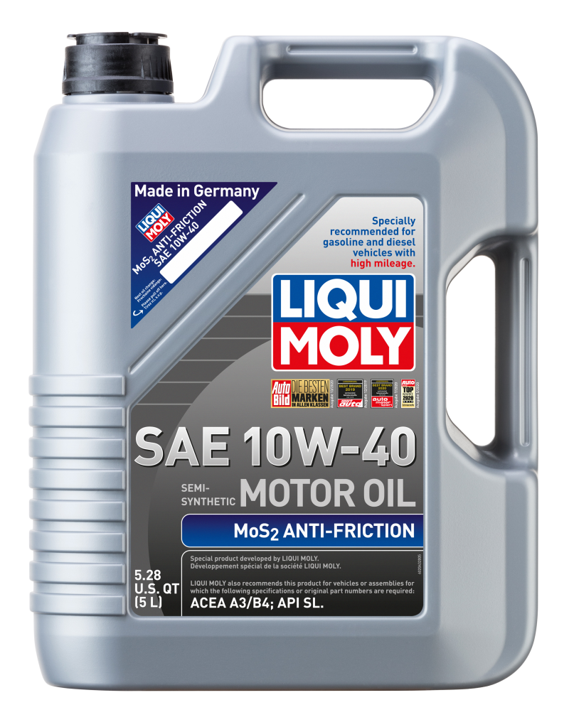 LIQUI MOLY 5L MoS2 Anti-Friction Motor Oil 10W40.