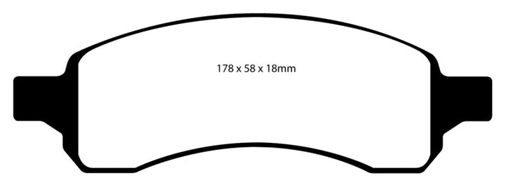 EBC 07+ Buick Enclave 3.6 Yellowstuff Front Brake Pads.