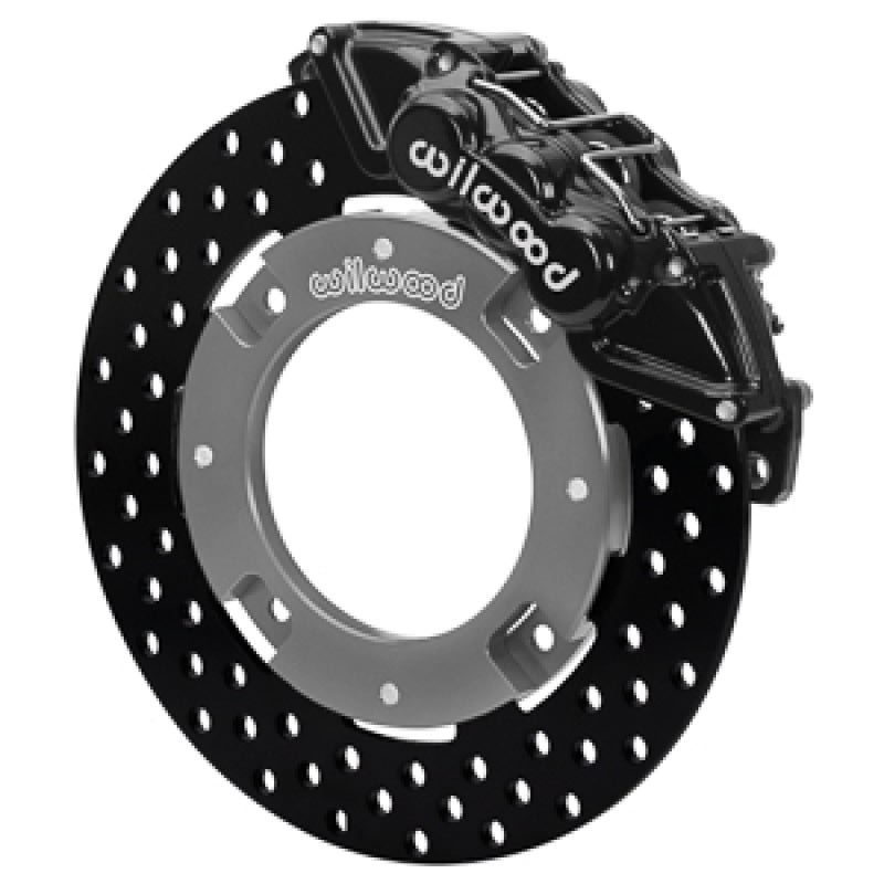Wilwood 17-21 Can-Am X3RS Black 6-Piston Front Kit 11.25in - Drilled Rotors.