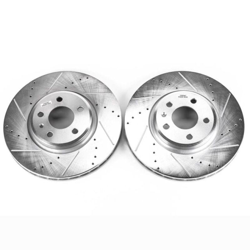 Power Stop 09-11 Audi A4 Front Evolution Drilled & Slotted Rotors - Pair.