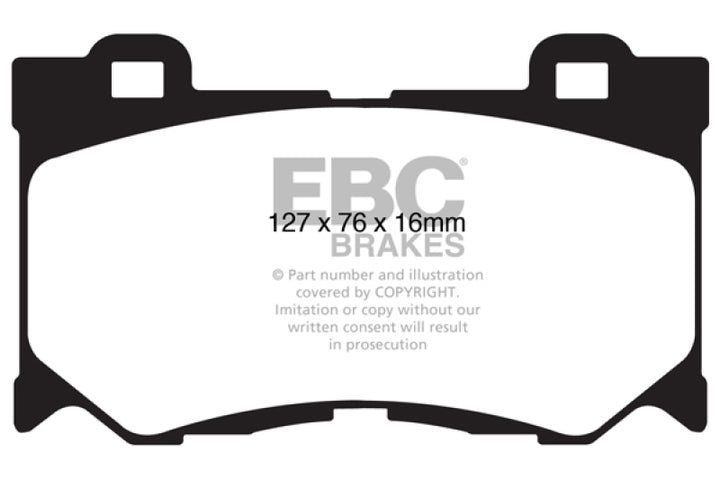 EBC 08-13 Infiniti FX50 5.0 Redstuff Front Brake Pads.