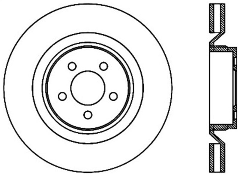 StopTech SportStop 06-09 Chrysler SRT-8 Front Left Drilled & Slotted Rotor.