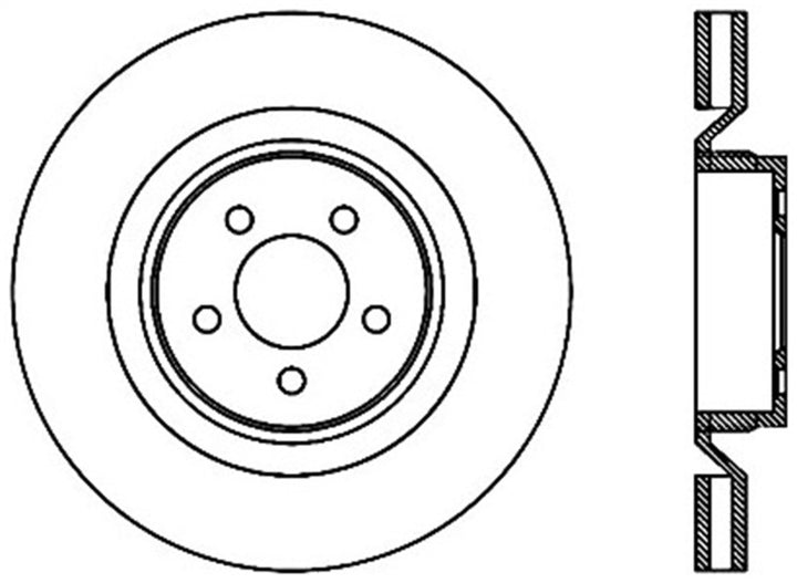 StopTech SportStop 06-09 Chrysler SRT-8 Front Left Drilled & Slotted Rotor.