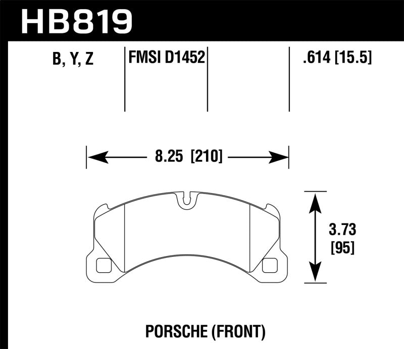 Hawk 11-13 Porsche Cayenne HPS 5.0 Front Brake Pads.