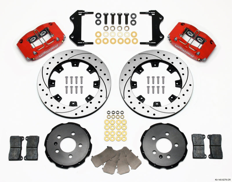 Wilwood Dynapro Radial Front Kit 12.19in Drilled Red 99-03 Jetta IV & Golf IV.