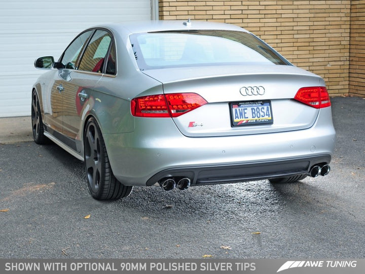 AWE Tuning Audi B8.5 S4 3.0T Touring Edition Exhaust System - Chrome Silver Tips (102mm).