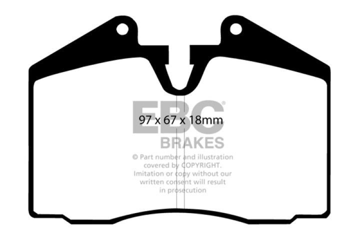 EBC 89-95 Ferrari 348 3.4 Redstuff Front/Rear Brake Pads (Axle Set Only).