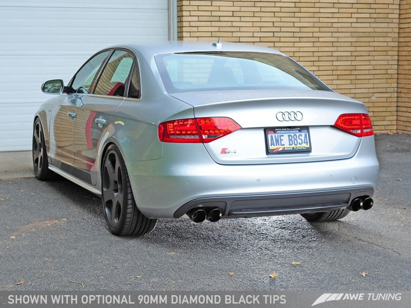 AWE Tuning Audi B8 / B8.5 S4 3.0T Touring Edition Exhaust - Diamond Black Tips (90mm).