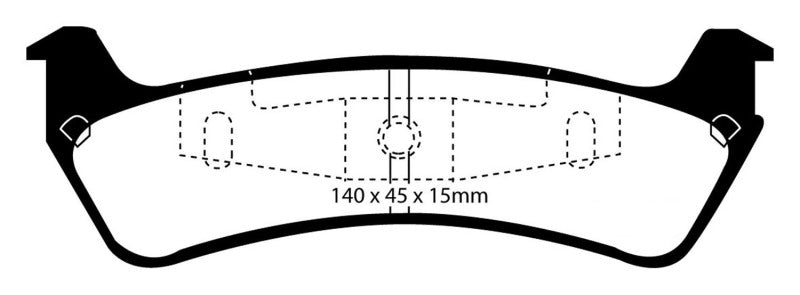 EBC 95-01 Ford Explorer 4.0 2WD Yellowstuff Rear Brake Pads.