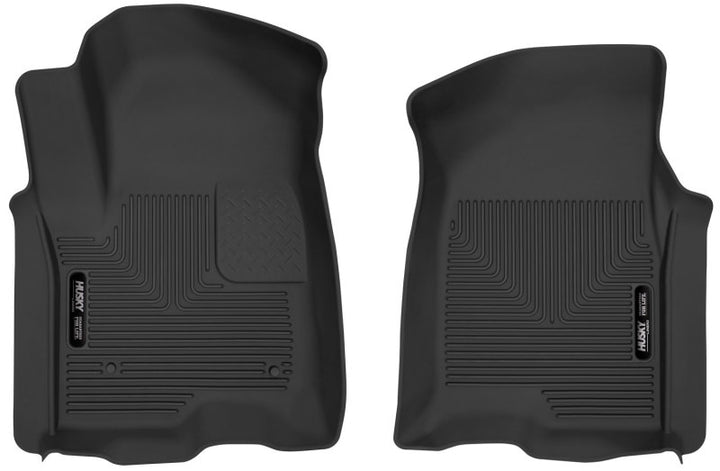 Husky Liners 19-23 Chevy Silverado 1500 Crew Cab/Double Cab X-Act Contour Front Black Floor Liners.