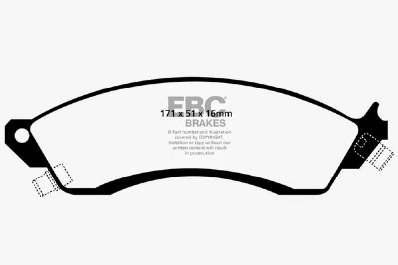 EBC 93-00 Aston Martin Virage 5.3 (PBR Caliper) Yellowstuff Front Brake Pads.