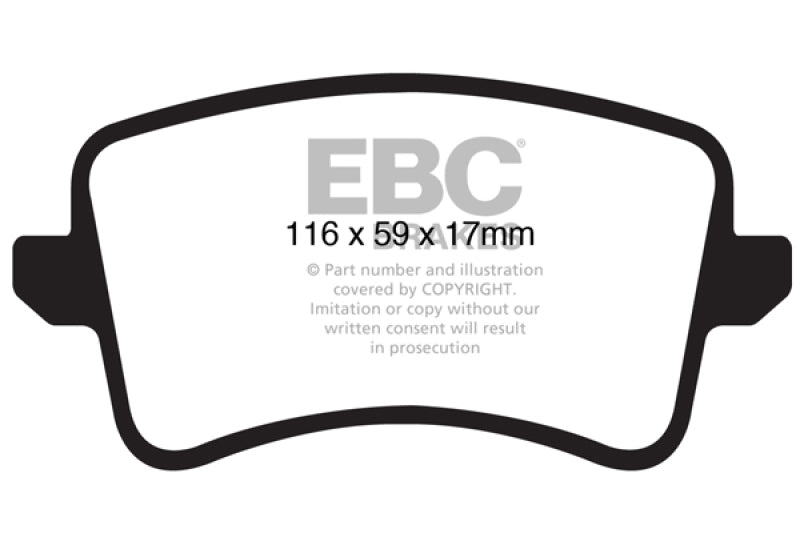 EBC 09-11 Audi A4 2.0 Turbo Redstuff Rear Brake Pads.