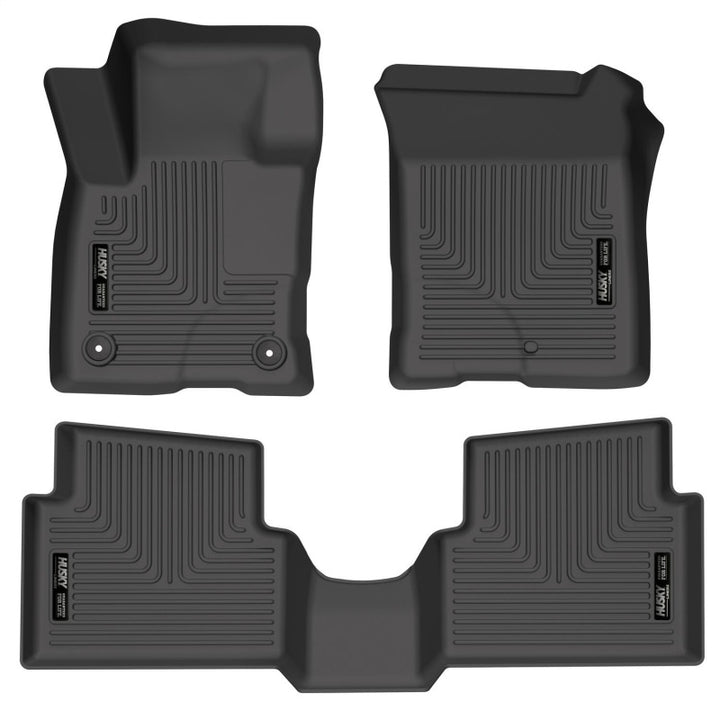 Husky Liners 2022 Ford Maverick(No Fit Hybrid) Weatherbeater Front & 2nd Seat Floor Liners - Black.