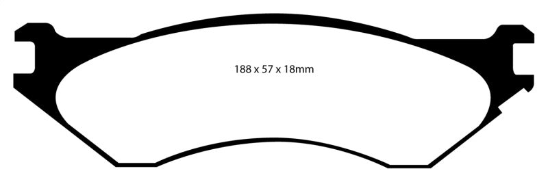 EBC 06-11 Dodge Ram 1500 Mega Cab 2WD Greenstuff Rear Brake Pads.