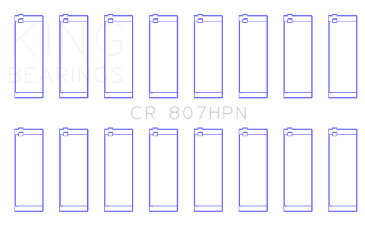King Chevy LS1 / LS6 / LS3 (Size STD) Performance Rod Bearing Set.