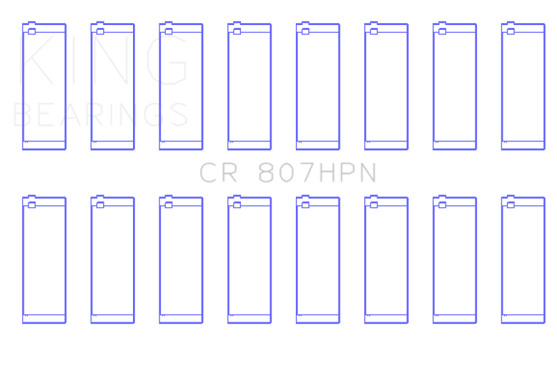 King Chevy LS1 / LS6 / LS3 (Size STD) Performance Rod Bearing Set.
