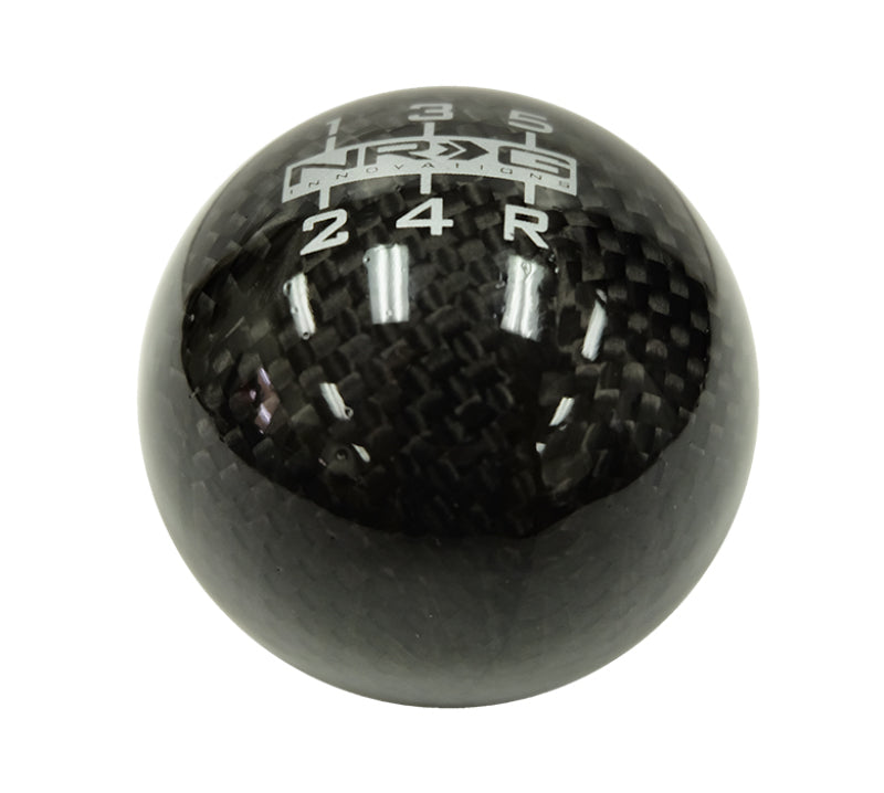 NRG Universal Ball Style Shift Knob - Heavy Weight 480G / 1.1Lbs. - Black Carbon Fiber (5 Speed).
