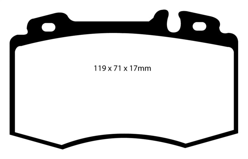 EBC 02-04 Mercedes-Benz C32 AMG (W203) 3.2 Supercharged Yellowstuff Front Brake Pads.