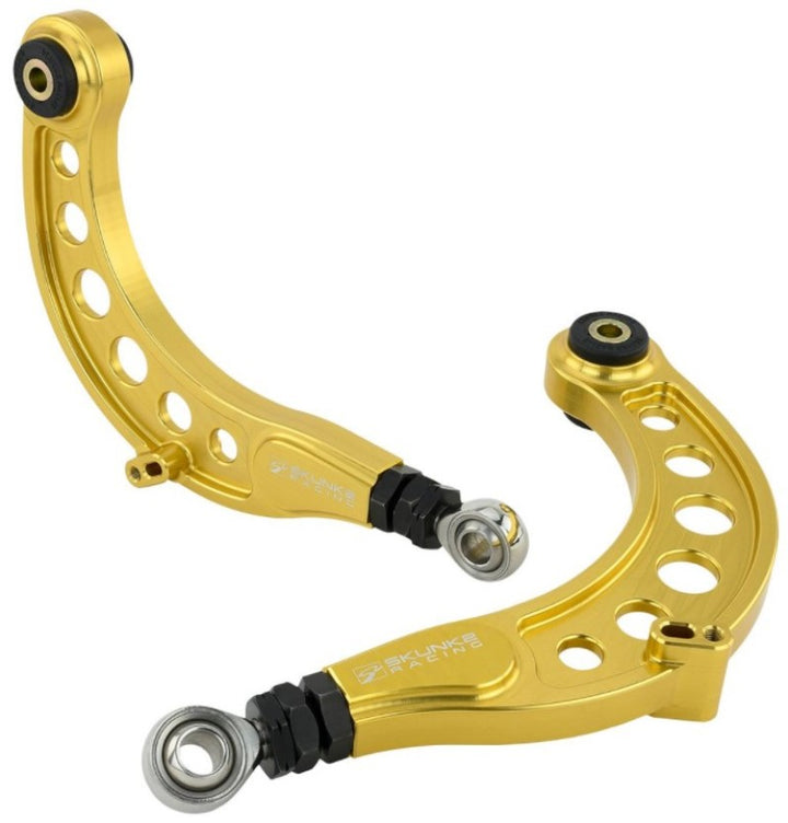 Skunk2 Pro Series 16-20 Honda Civic Gold Anodized Rear Camber Kit.