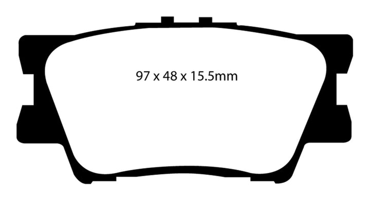 EBC 12-17 Toyota Camry 2.5L Yellowstuff Rear Brake Pads.