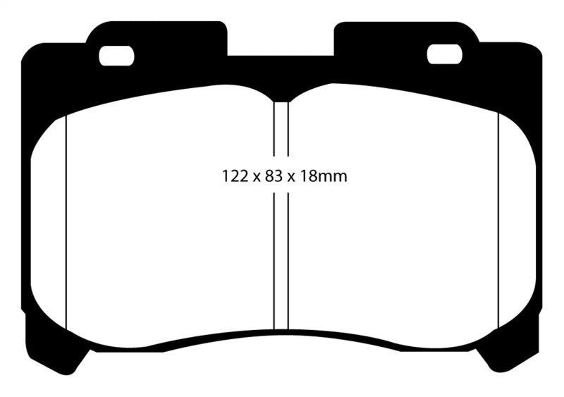 EBC 93-98 Toyota Supra 3.0 Twin Turbo Yellowstuff Front Brake Pads.