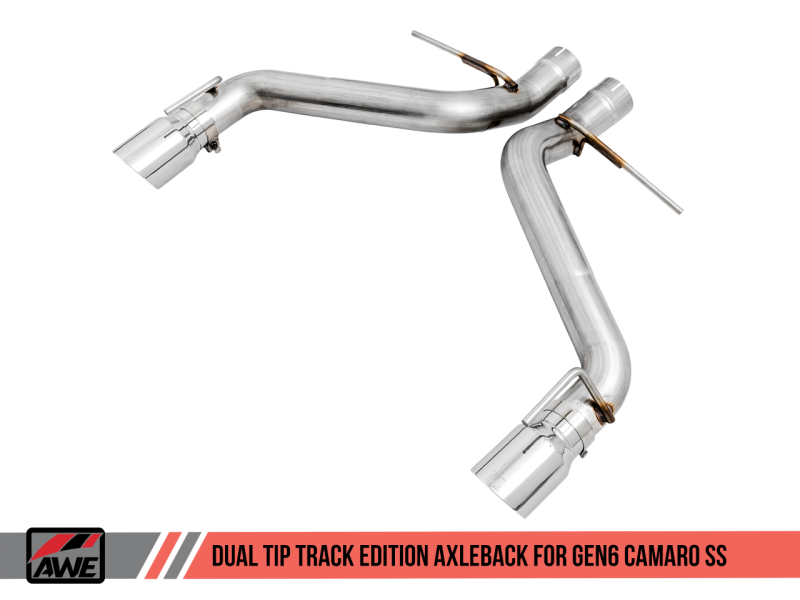 AWE Tuning 16-19 Chevrolet Camaro SS Axle-back Exhaust - Track Edition (Chrome Silver Tips).