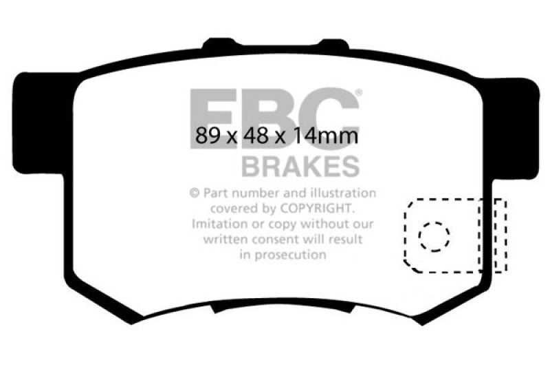 EBC 97 Acura CL 2.2 Greenstuff Rear Brake Pads.