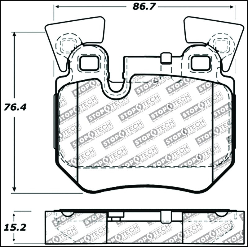 StopTech Performance 08-09 BMW 128i/135i Coupe Rear Brake Pads.