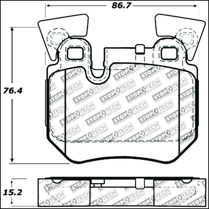 StopTech Performance 08-09 BMW 128i/135i Coupe Rear Brake Pads.