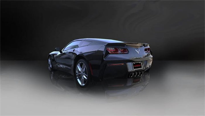 Corsa 2014 Chevy Corvette C7 Coupe 6.2L V8 AT/MT 2.75in Valve-Back Dual Rear Exit Black Xtreme Exht.