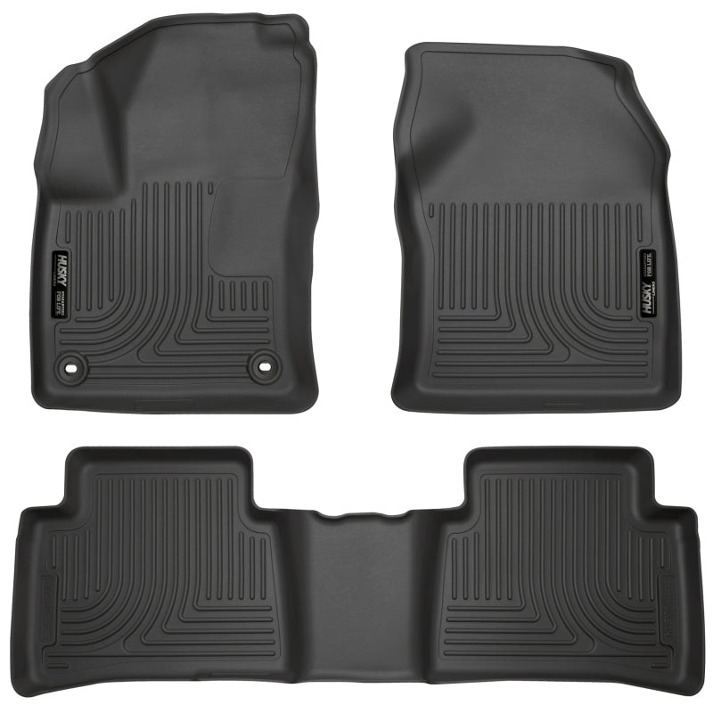 Husky Liners 2016 Toyota Prius Weatherbeater Black Front & 2nd Seat Floor Liners (Footwell Coverage).