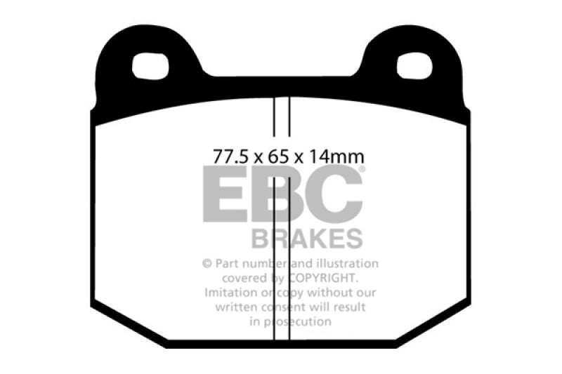 EBC 08+ Lotus 2-Eleven 1.8 Supercharged Greenstuff Front Brake Pads.