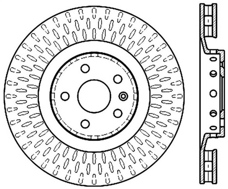 StopTech Drilled & Slotted Left Sport Brake Rotor for 2009 Cadillac CTS-V.