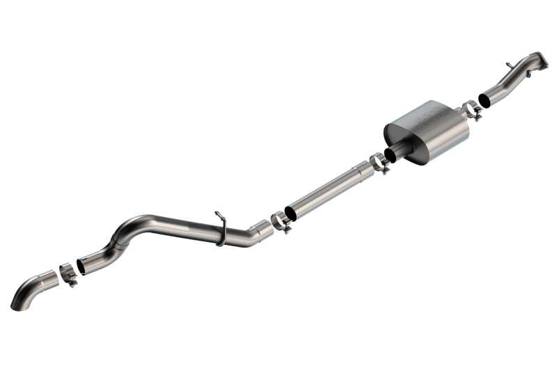 Borla 21-22 Ford Bronco 2.3L 2DR/4DR T-304 Stainless Steel Cat-Back S-Type Exhaust - Brushed.
