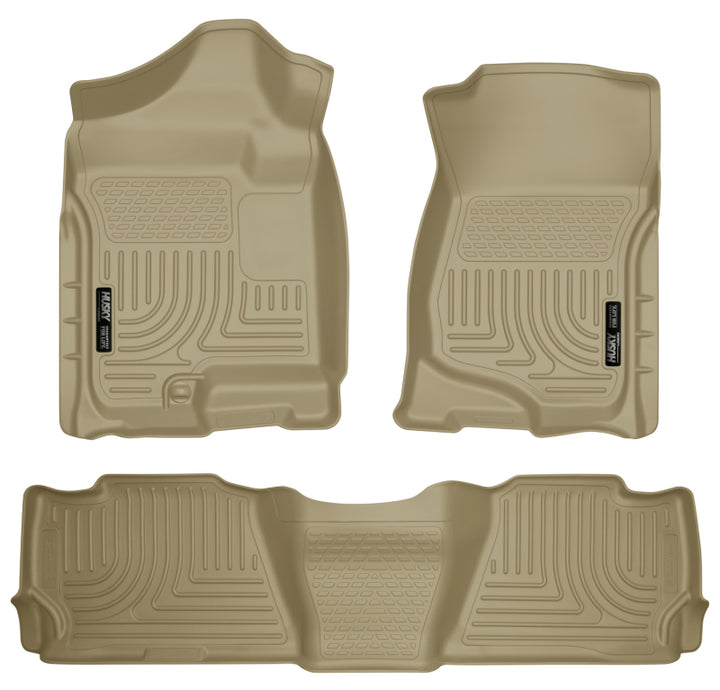 Husky Liners 07-13 GM Escalade/Suburban/Yukon WeatherBeater Tan Front & 2nd Seat Floor Liners.