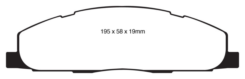 EBC 09-11 Dodge Ram 2500 Pick-up 5.7 2WD/4WD Yellowstuff Rear Brake Pads.