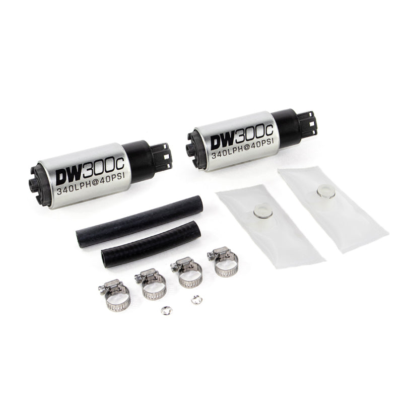 DeatschWerks 340lph DW300C Compact Fuel Pump w/ 99-04 Ford Lightning Set Up Kit (w/o Mounting Clips).