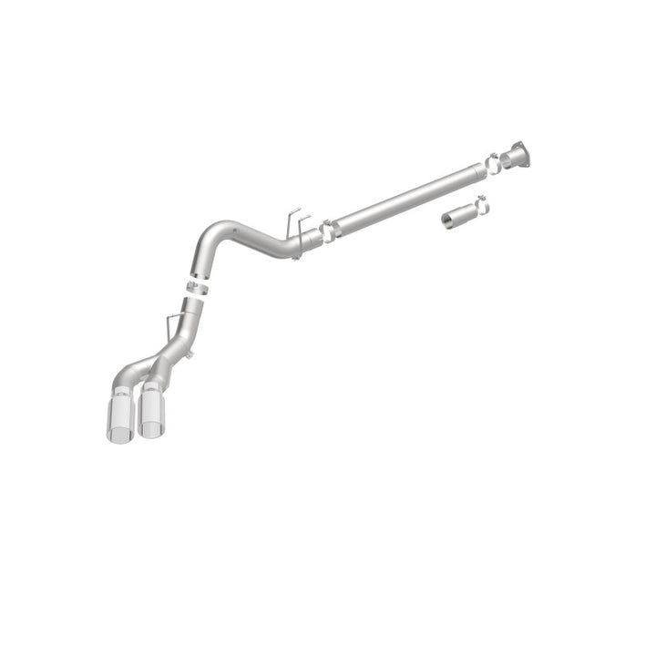MagnaFlow 08-17 Ford F-250/F-350/F-450 4.6L/6.7 DPF-Back SS 4in Dual Single Passenger Side Rear Exit.