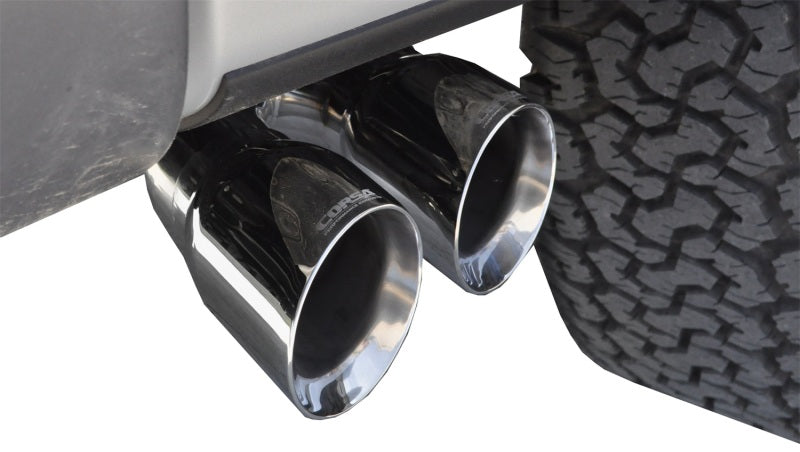 Corsa 11-13 Ford F-150 Raptor 6.2L V8 145in Wheelbase Polished Xtreme Cat-Back Exhaust.