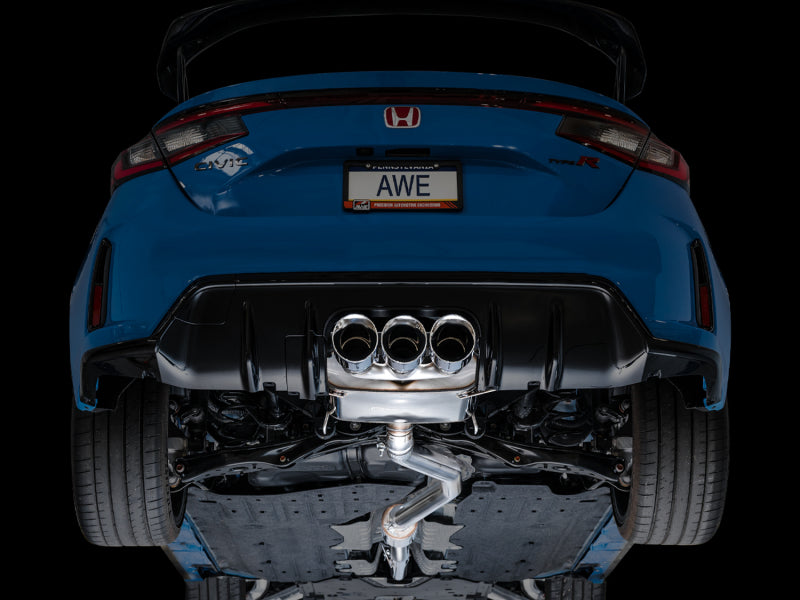 AWE Tuning 2023 Honda Civic Type R FL5 Touring Edition Exhaust w/ Triple Chrome Silver Tips.