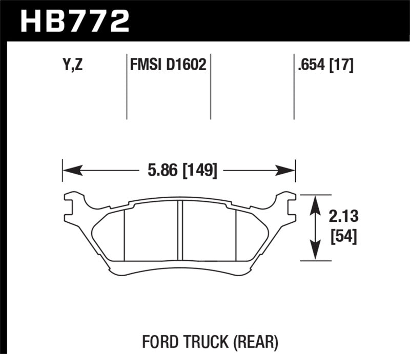 Hawk 2012-2016 Ford F-150 / Full-Size Trucks and SUV - LTS Street Brake Pads.