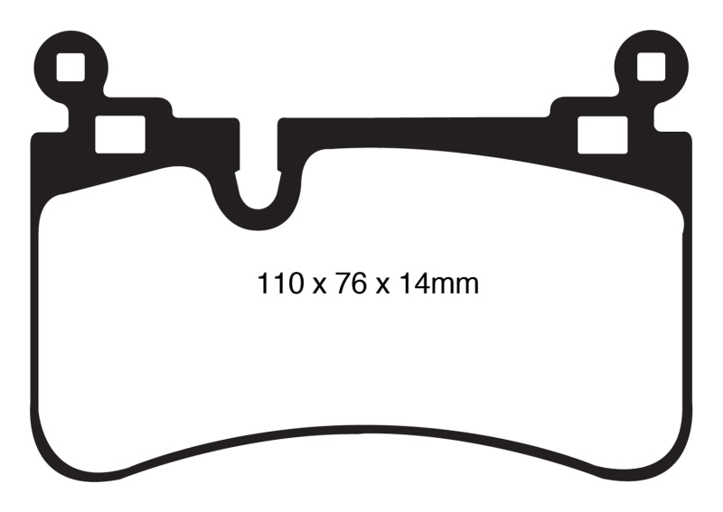 EBC 08-13 Mercedes-Benz C63 AMG (W204) 6.2 Yellowstuff Rear Brake Pads.