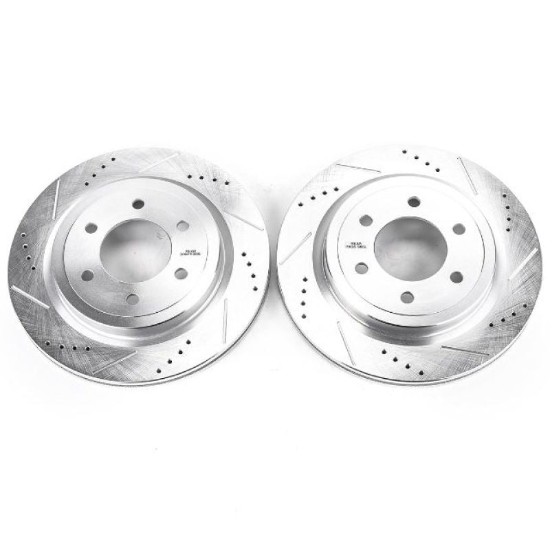 Power Stop 18-19 Ford Expedition Rear Evolution Drilled & Slotted Rotors - Pair.