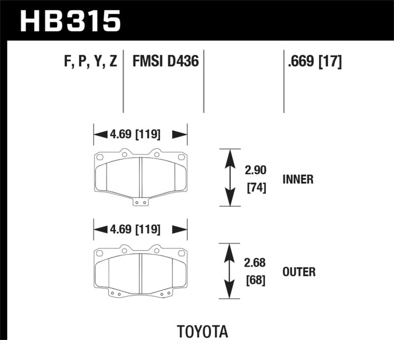 Hawk LTS Street Brake Pads.