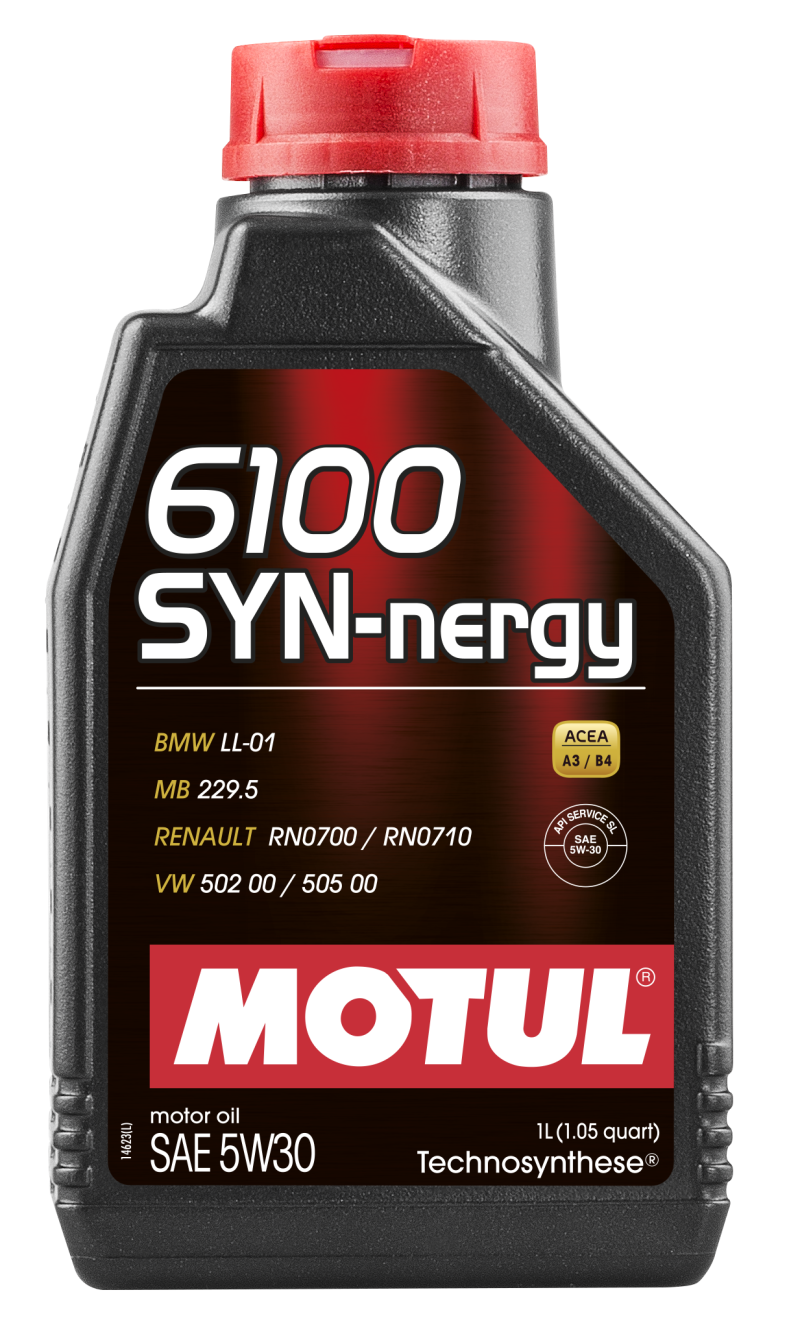 Motul 1L Technosynthese Engine Oil 6100 SYN-NERGY 5W30 - VW 502 00 505 00 - MB 229.5.