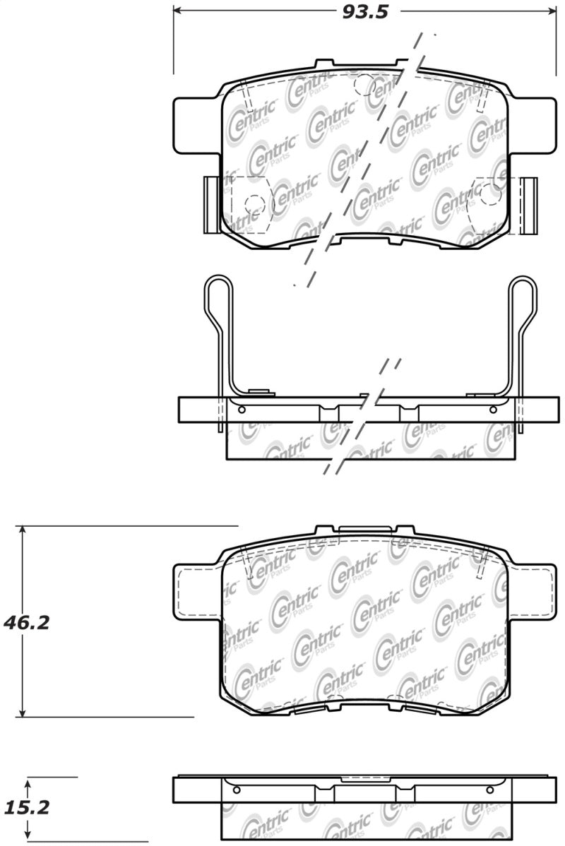 StopTech Sport Performance 11-17 Honda Accord Rear Brake Pads.