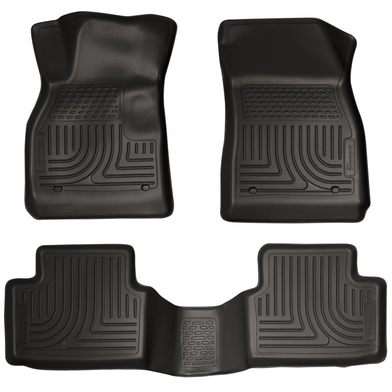 Husky Liners 13 Chevy Malibu WeatherBeater Black Front & 2nd Seat Floor Liners.