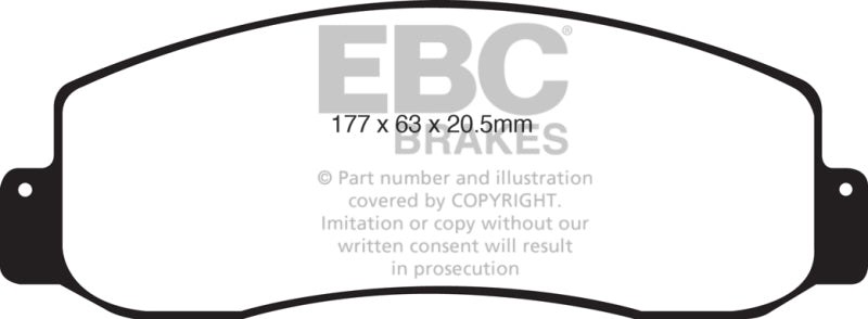 EBC 05-07 Ford F250 (inc Super Duty) 5.4 (2WD) Extra Duty Front Brake Pads.