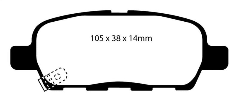 EBC 03-05 Infiniti FX35 3.5 Yellowstuff Rear Brake Pads.